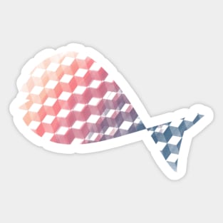 Geometric Fish abstract Sticker
